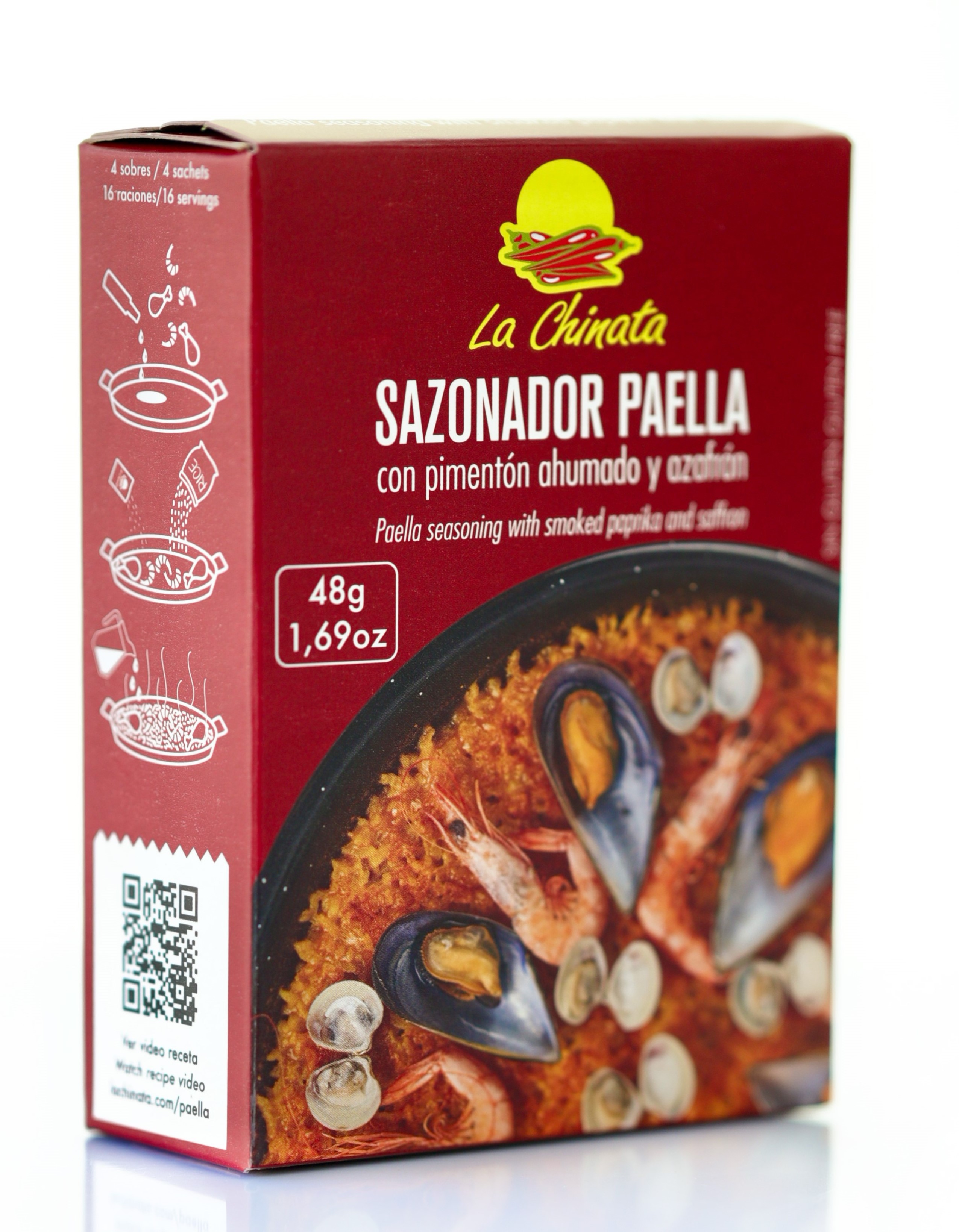 Paella Box La Chinata for 4 People 1 Set