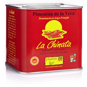 Hot  Smoked Paprika Powder "La Chinata" 350g Tin